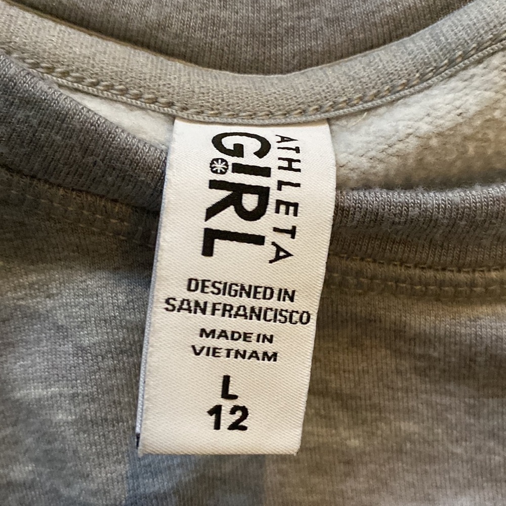 Athleta camo open back sweater
